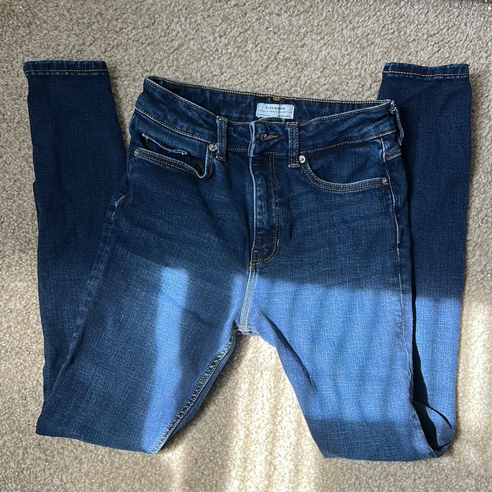 ZARA Dark Blue Denim Skinny Jeans